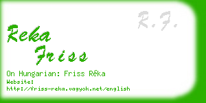 reka friss business card